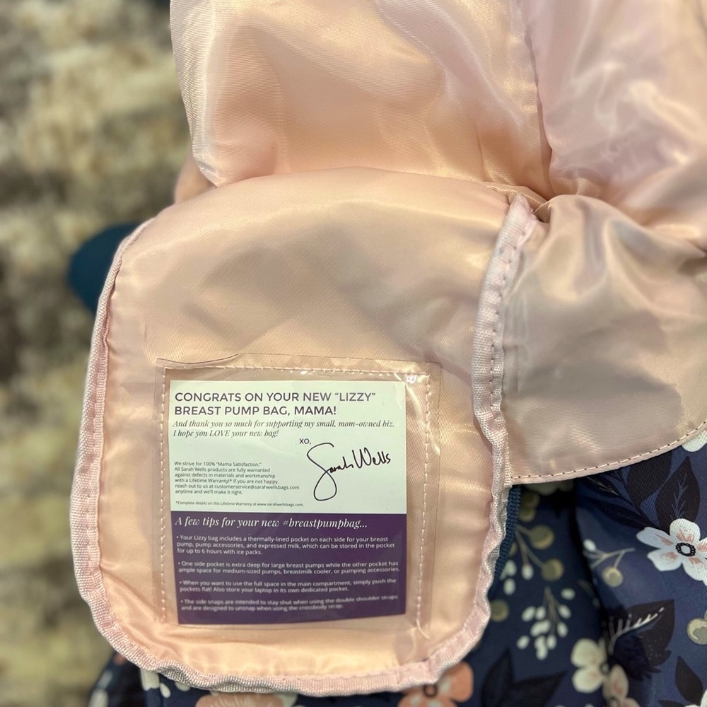 Sarah Wells Floral Breast Pump Bag Lizzy - Picture 7 of 13